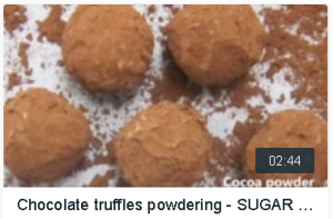 Video poudrage cacaco pour truffes chocolat