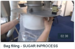 video ensacadora de sacos de azúcar